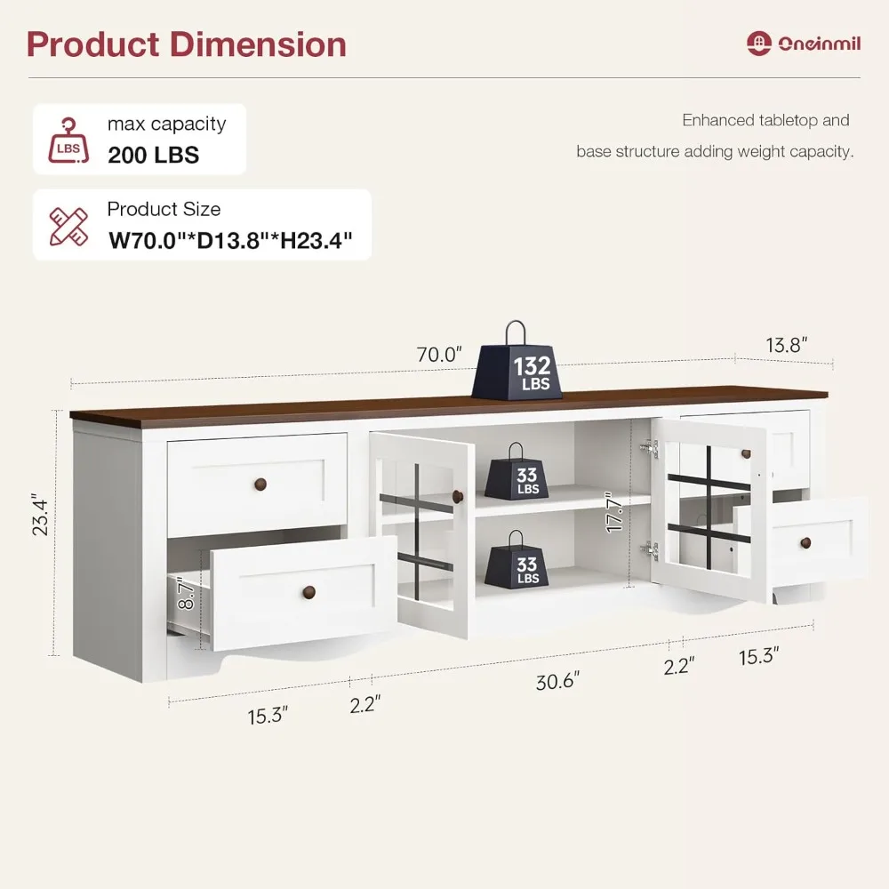 70" Modern TV Stand 2