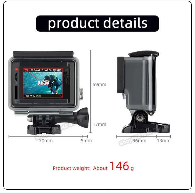 GoPro HERO+Plus液晶画面アクションカメラワイヤレス広角40 m潜水 