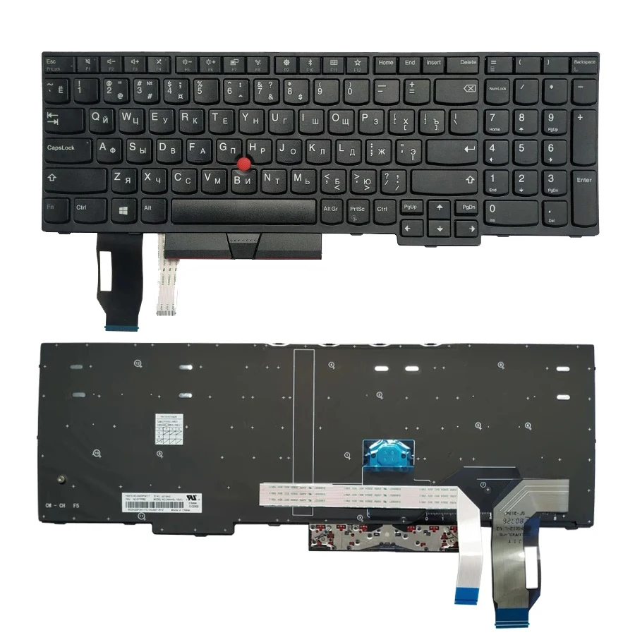 Nuova Tastiera Russa Ru Per Lenovo Thinkpad E580 E585 L580 L590 T590 E590 E595 P53S P52 P72 P53 P73 Senza Retroilluminazione Con Punto