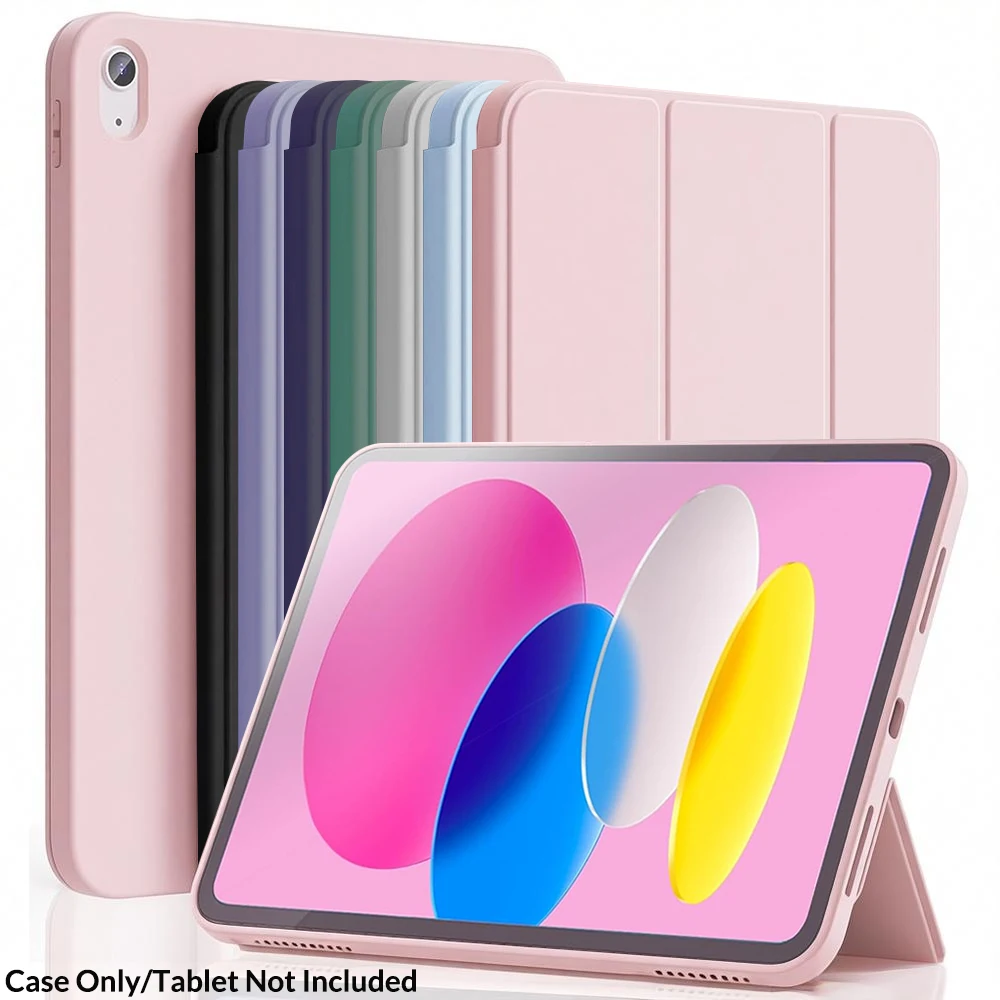 Premium Faux Leather Tri-Fold Tablet Case with Auto Sleep/Wake Functionality