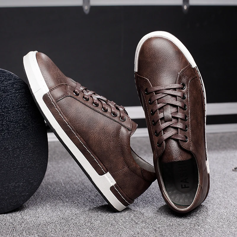 Men Leather Casual Shoes Men Sneakers 2020 Autumn Brand Mens Suede