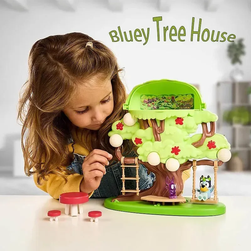 

Bluey игрушки Bluey Tree House 2023 Новый Лось сцена просвещение мультфильм Bluey школьный автобус игрушки для мальчиков и девочек детские праздничные подарки