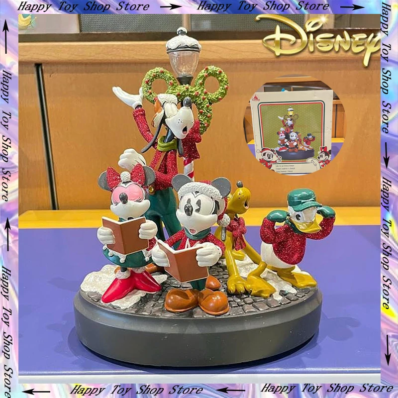

Original 2022 Shanghai Disney cartoon Mickey Minnie Donald Duck Christmas ornaments Figurine gifts collection
