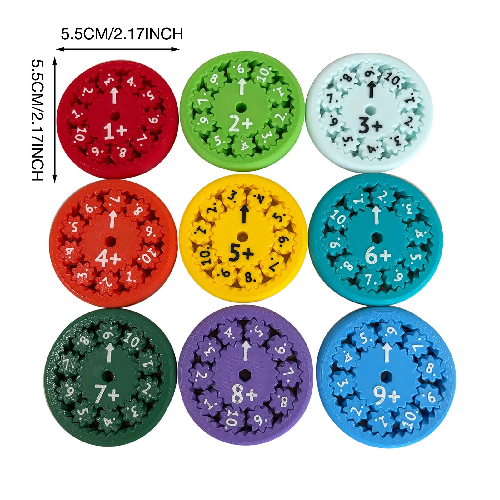 Math Fidget Spinners Educational Spinning Toys Learning Arithmetic Arithmetic Tools Addition Subtraction Multiplication Division 6