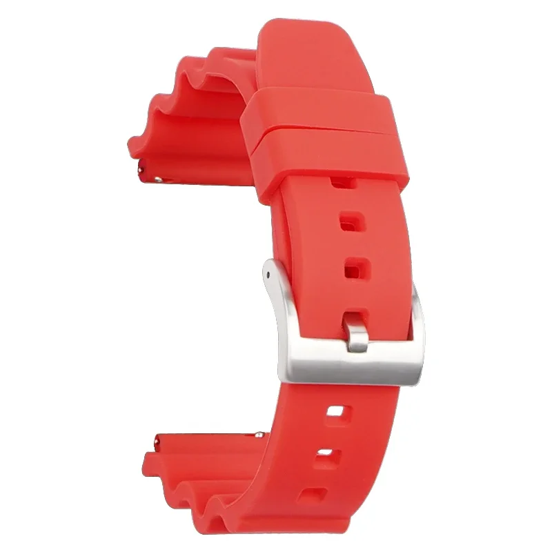 Waterproof Silicone Rubber Diving Strap for Men's Sport Watches with Quick Release (20mm & 22mm)