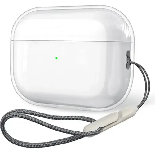 Clear Soft TPU Earphone Case for Airpods 4 3 2 1 Pro Pro2 Pro 3 Shockproof with Lanyard Strap for Airpods 4 Charging Case Cover