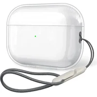 Clear Soft TPU Earphone Case for Airpods 4 3 2 1 Pro Pro2 Shockproof with Lanyard Strap for Airpods 4 Charging Case Cover 1
