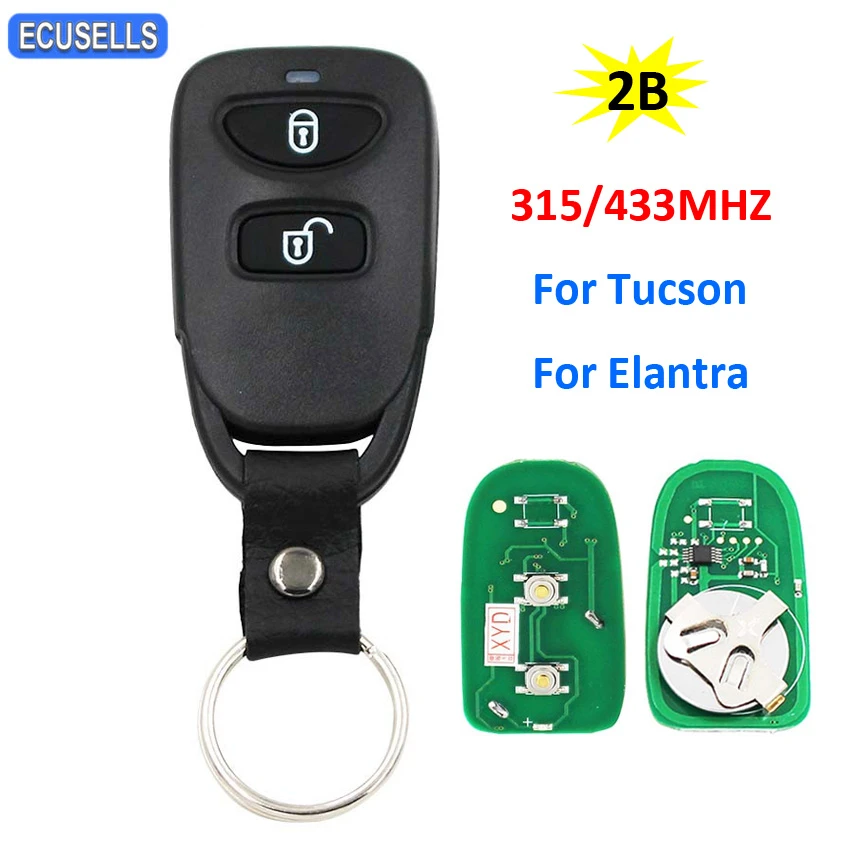 2 Buttons Remote Control Key Fob 315MHz for Hyundai Tucson for Kia Sportage