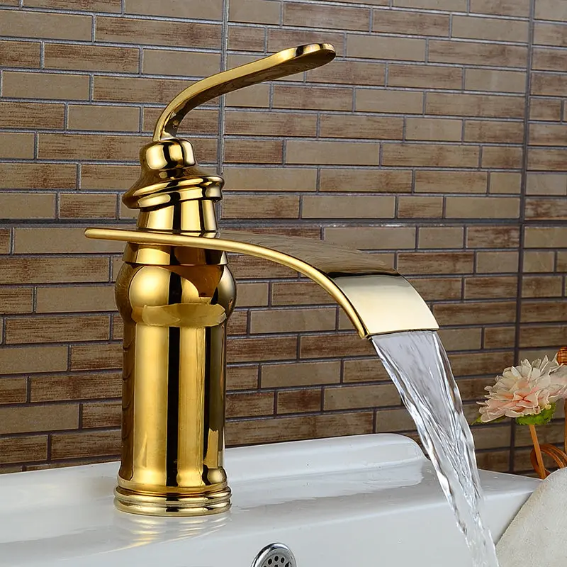 

Vidric Basin Faucet Solid Brass Oil Rubbed Bronze Waterfall Bathroom Sink Mixer Big Square Spout Tap Torneira Banheiro WF-9273