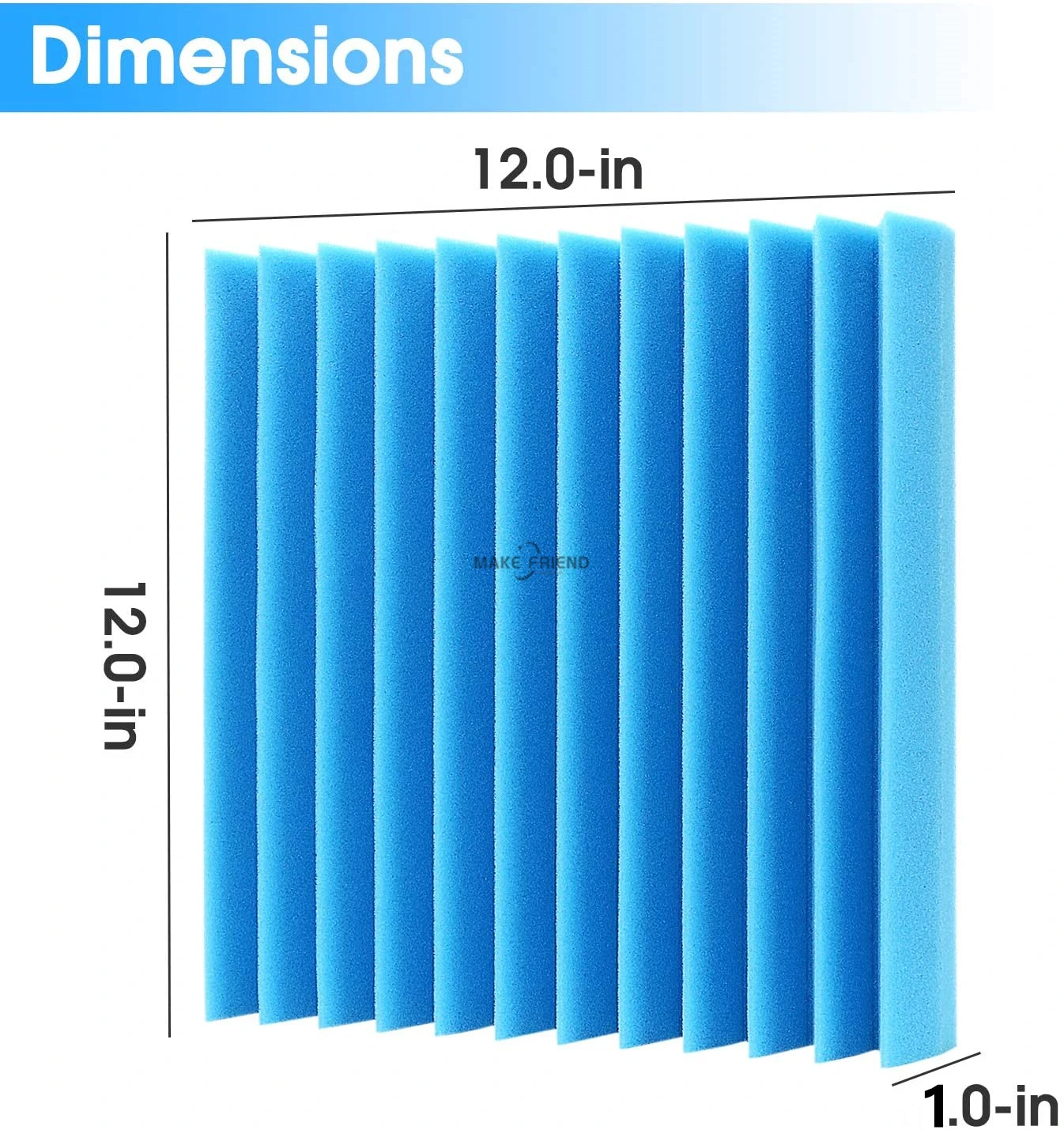 30*30*2,5cm Donner Panneaux de Mousse Acoustique, Absorbant