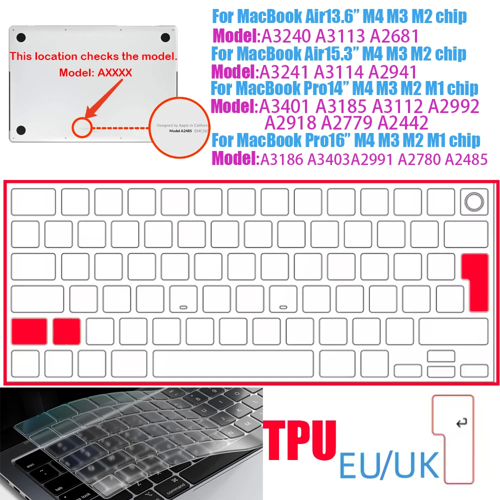 Feather-Light Ultra-Thin TPU Keyboard Cover