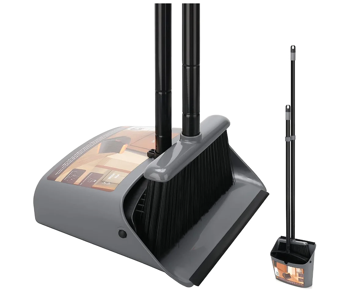 KeFanta Broom and Dustpan Set,Dust Pan with Long Handle,52”Broom with