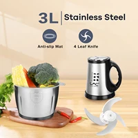 LAC Household Stainless Steel 3l Multi-Function Electric Meat Grinder  With Safety Lock Minced Stuffing Mixer Blade Detachable 2