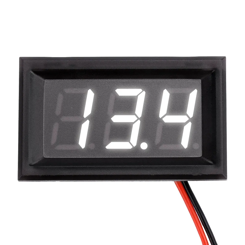 방수 전압 계량기, DC 4.5-30V 방수 골프 카트 디지털 전압계, 12V 24V LED 배터리 모니터, 자동차 보트 오토바이