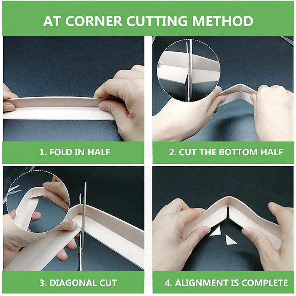 Description Picture 4 of itemShower Bath Sealing Tapes PVC Waterproof Wall Stickers Self Adhesive Waterproof Mildew Proof Tapes For Kitchen Sink Wall Corner