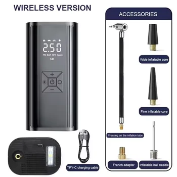 YIJU Wireless Air Pump 150psi Portable Electric Tire Inflator For Car Bicycle Motorcycle Mini Air Compressor Tire Air Injector 1