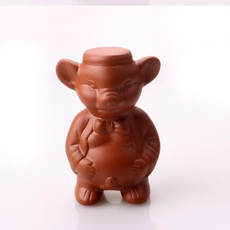 Hand Crafts Lovely Boy Tea Pet jewelry Decoration Tea pet ceremony to play Chinese Yixing Purple clay accessories