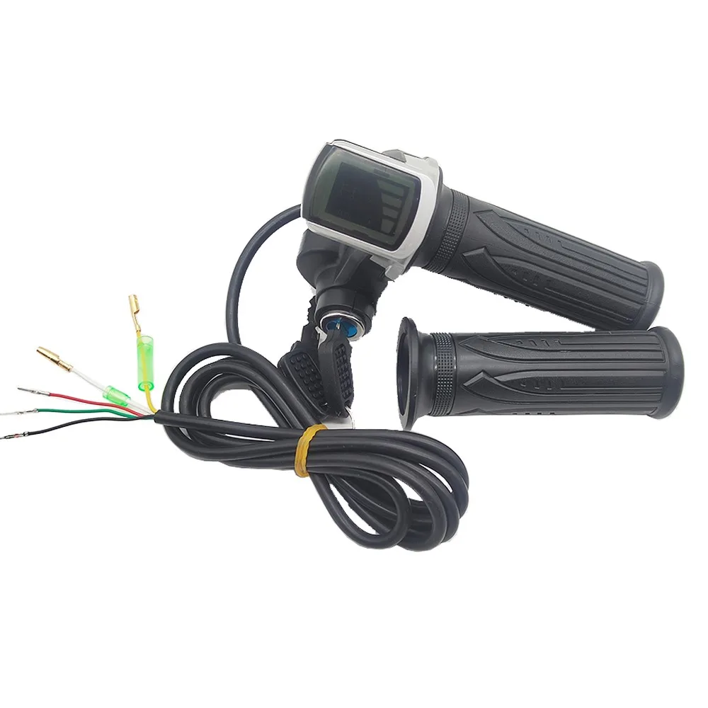Electric Bike LCD Display Throttle with Power Indicator and Key Lock