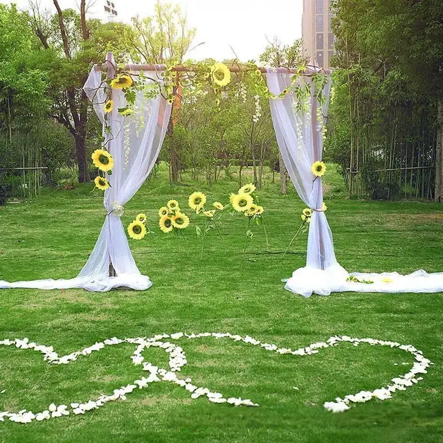 Gaze de gaze 500cm x 48cm, 1 pièce, aménagement de mariage, décoration d'arc, fête de jardin, escaliers, chaise, décoration arrière, organza 3