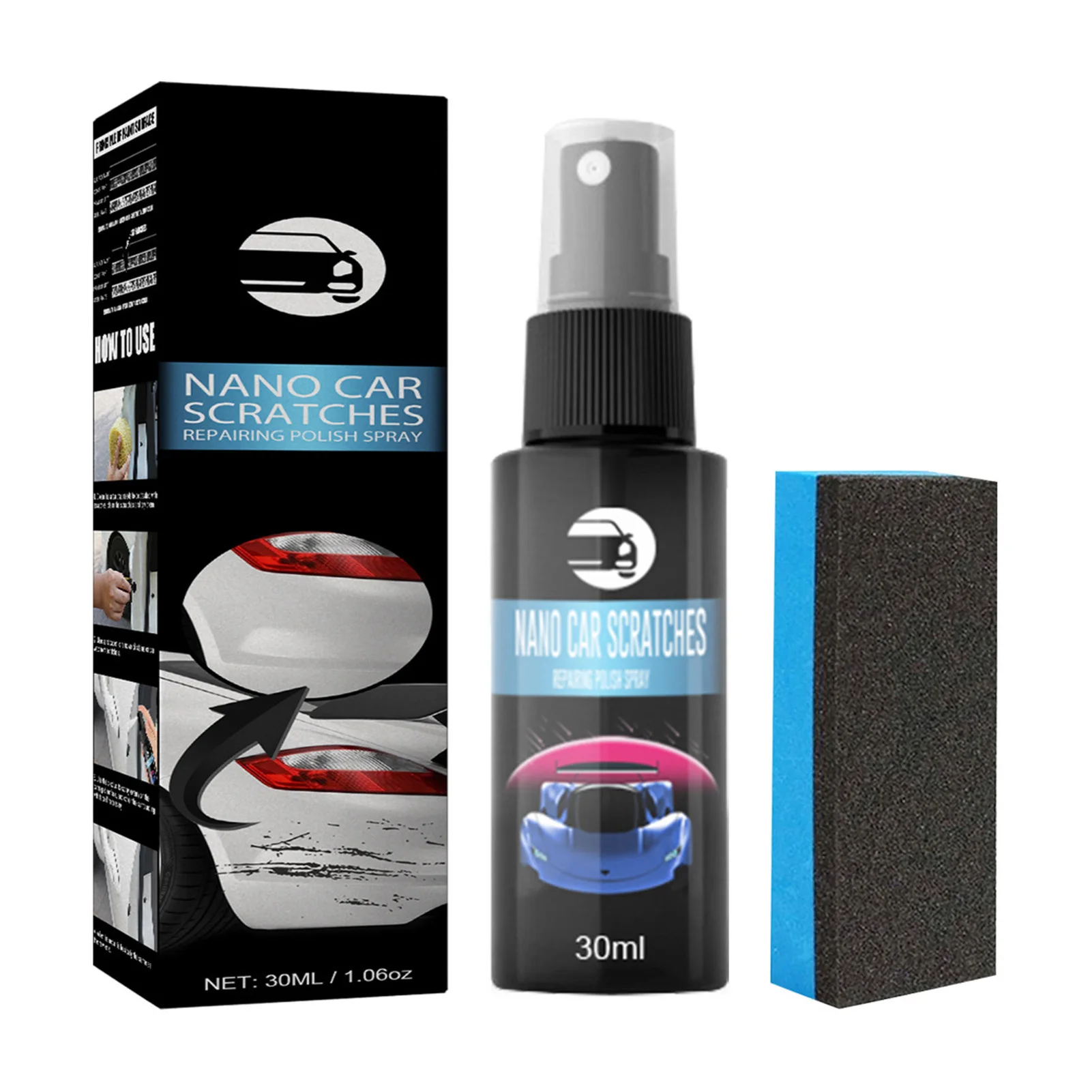

Car Surface Repair and Maintenance Spray Car Paint Repair Long Lasting Effect Spray for Glass Headlights Trim Wheels