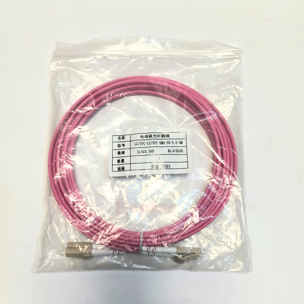 100G 40gbps OM4 Fiber Patch Cord Cable LC-LC 50/125 2.00mm 2 Core Multimode Duplex Lc to Lc Patch Cord
