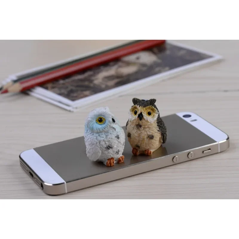 Miniature Owl Figurine Resin Decorative Ornament for Moss Micro Landscape Living Room Decor Figurines & Miniatures