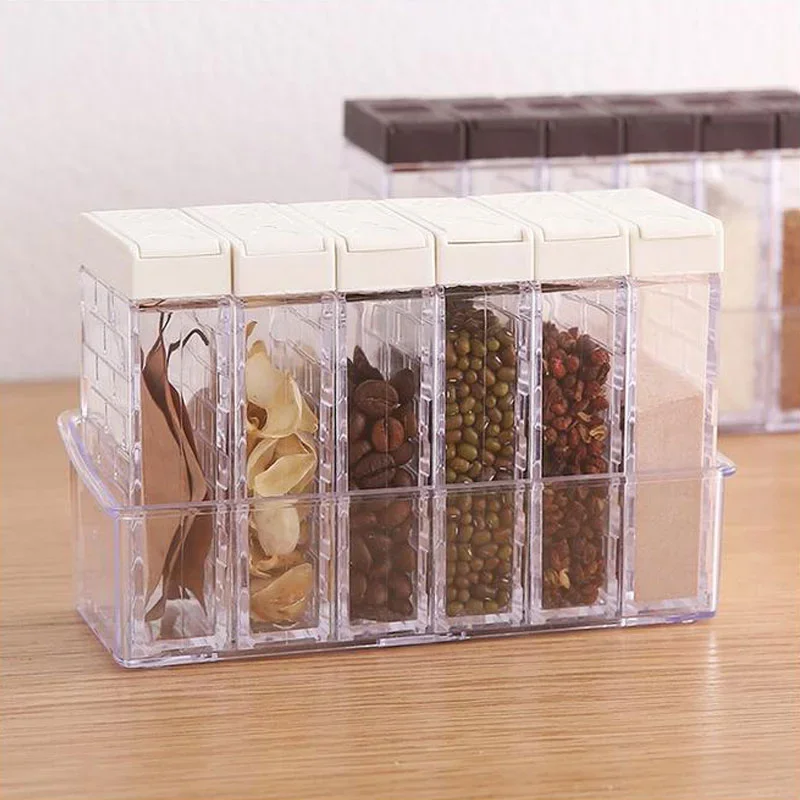 

Seasoning Bottles Storage Boxes Kitchen Box Kitchen Items Storage Container Spice Lid Can Sugar Storage Organizer for Seasoning