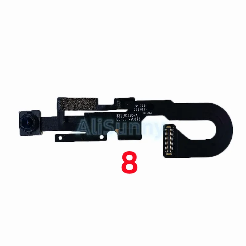 AliSunny 10pcs 전면 카메라 근접 광 센서 플렉스 케이블 iPhone 7 8 Plus X XR 5.5 ''7 + 직면 캠 교체 부품