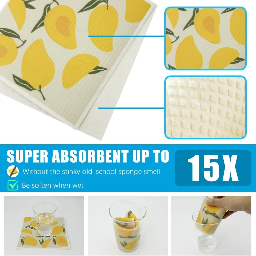 Reusable Cellulose Sponge Cloth Printing Colorful Cleaning Rag Durable Swedish Dishcloths cleaning cloth dish cleaning cloth dish cloth towel cleaning cloth microfiber dish cloth cleaning sponges
