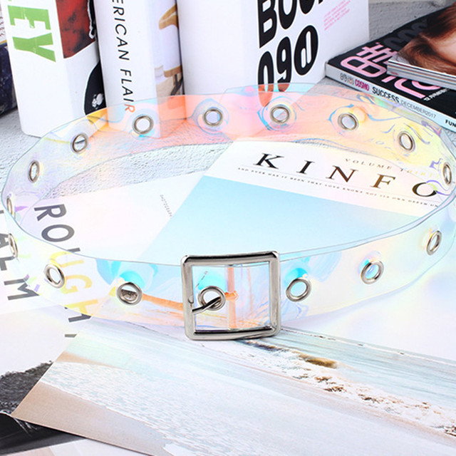 High Quality New Fashion Transparent Woman Belt Round Stitch Deduction Jeans Shirt Coat Hip-hop Accessories Belt