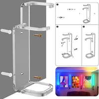 1pc Acrylic Clear Light Saber Stand Simple Sword Organizer For Exhibition Hall Restaurant Wall Mount Storage Rack With Screws 1