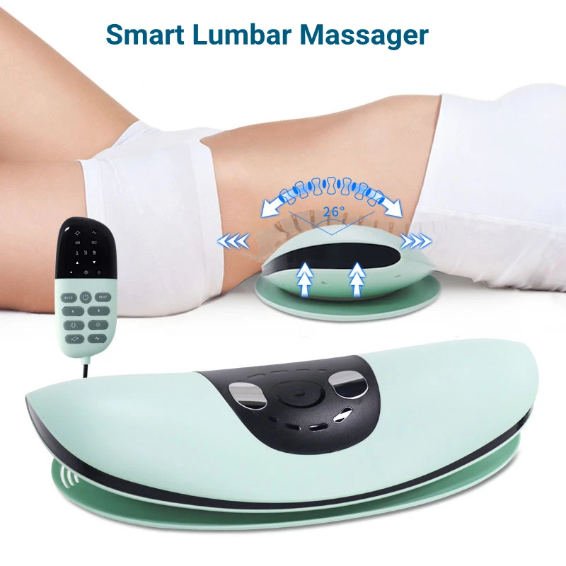 

Upgraded Electric Lumbar Tractor Rechargeable Up Down Left Right Swing Waist Pain Massager Inflatable Back Posture Corrector