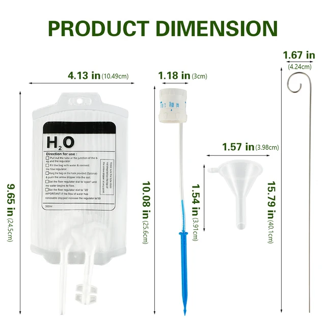 350 Ml 4Dic Növényi Víztáska Öntöző Táska Fémhorogokkal, Ön Öntözőkészülékek Állítható Vízkiterjesztési Sebességgel - Image 2