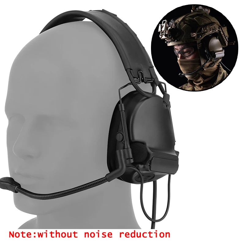 

C5 Tactical Headset Without Noise Reduction Training Cs Wargame Shooting Hunting Headphone Military Headset Airsoft Accessories