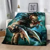 Hot Movie Aliens vs Predators Printed Picnic Blankets Warm Blanket Soft and Comfortable Blanket Home Travel Birthday Gift 1