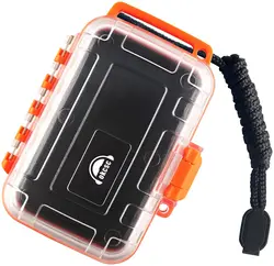 Dustproof & Waterproof Shockproof Earphone Storage Case with Cable Organizer (Orange)