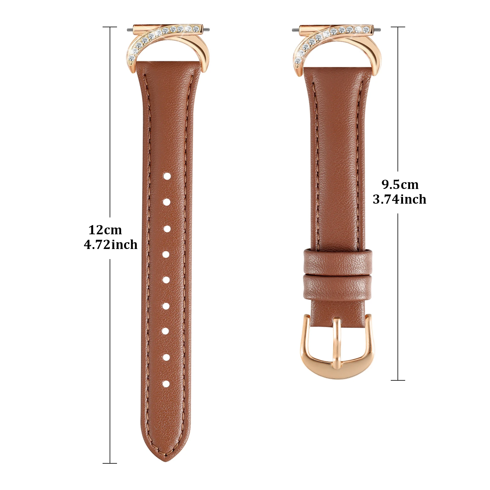 Elegant Ultra-Thin Leather Watch Strap, 20mm