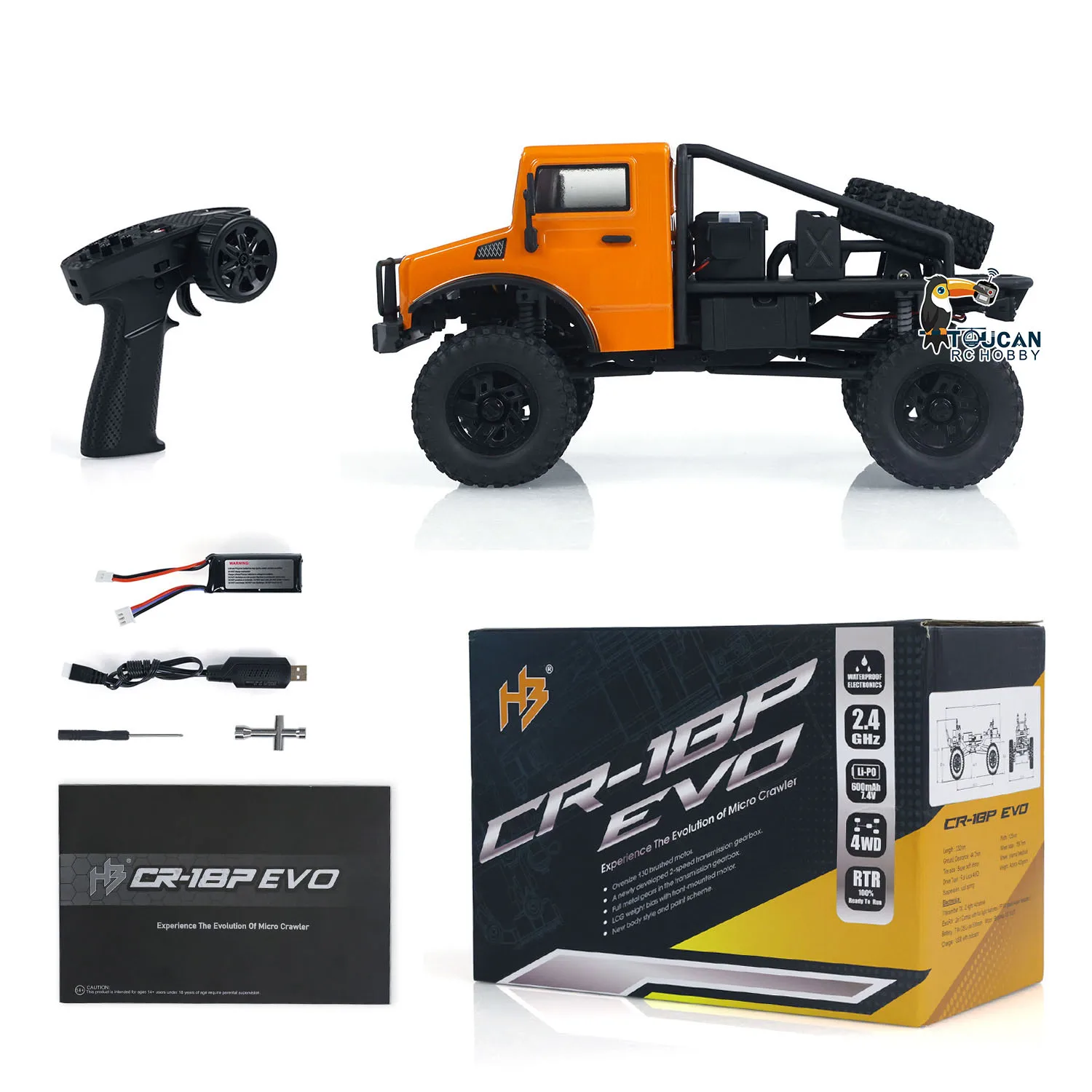 1/18 RC  ε    4WD ũѷ ڵ HobbyPlus CR18P RTR  Ʈѷ ű  峭