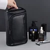 High Quality Travel Toiletry Bag For Women Men Retro PU Leather Cosmetic Bags Female Waterproof Travel Makeup Bag 1