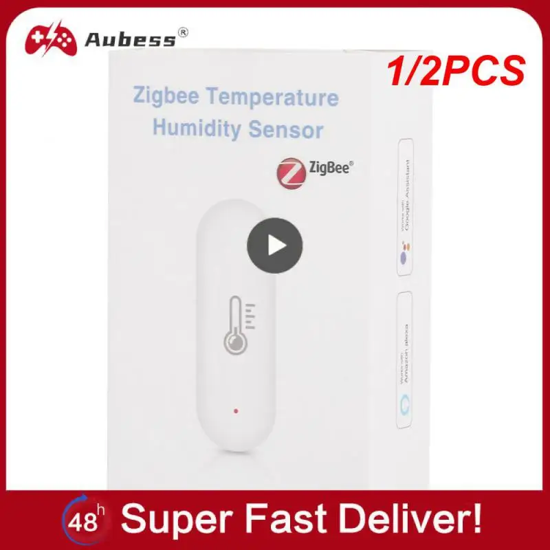 

1/2PCS Tuya Temperature Humidity Sensor Monitoring Reminder Temperature Humidity Via Smart Life Alexa Home