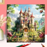 Fairy Castle Coloring Book 20 Page Gift For Birthday Party Relieve Stress Kill Time Graffiti Painting Drawing Art Book 1