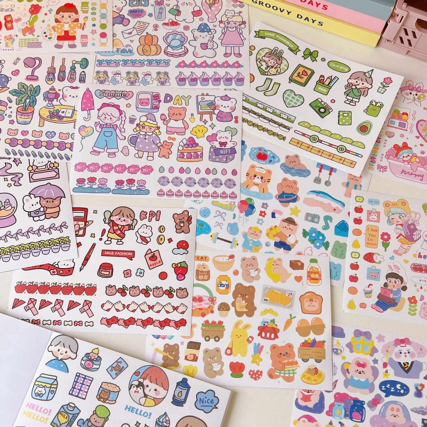 Big Stickers for Adults Small Book Stickers Day Party Children's Party  Cartoon Women Stickers for Adults Photo Copy Stand Lights - AliExpress