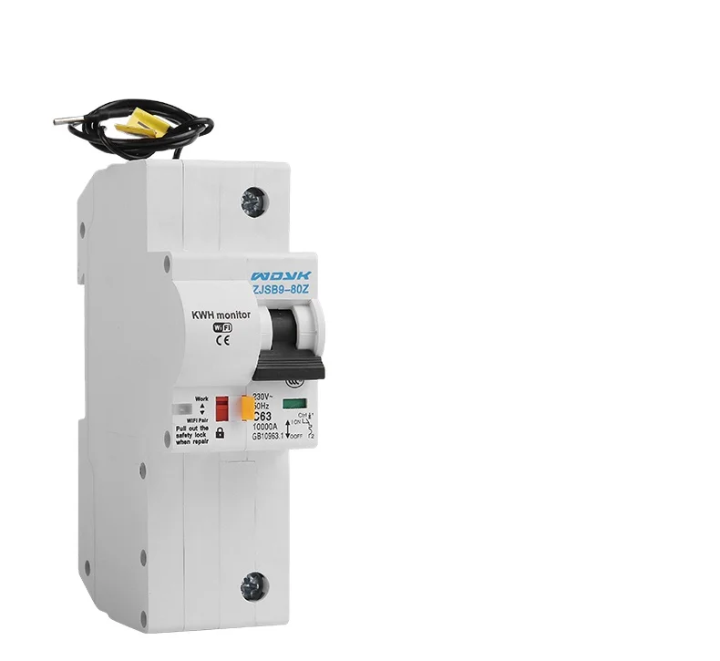 RS485 스마트 홈용 알렉사 및 구글 홈과 호환되는 에너지 모니터링 기능이 있는 1P WiFi 스마트 회로 차단기