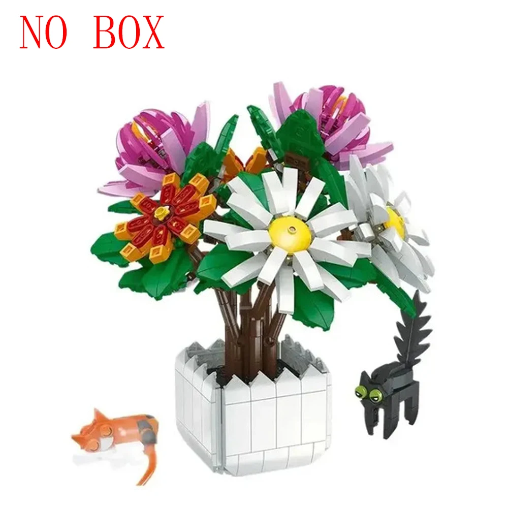 Sunflower Building Blocks Bouquet Set - Creative Home Decoration & Educational Toy Gift Set