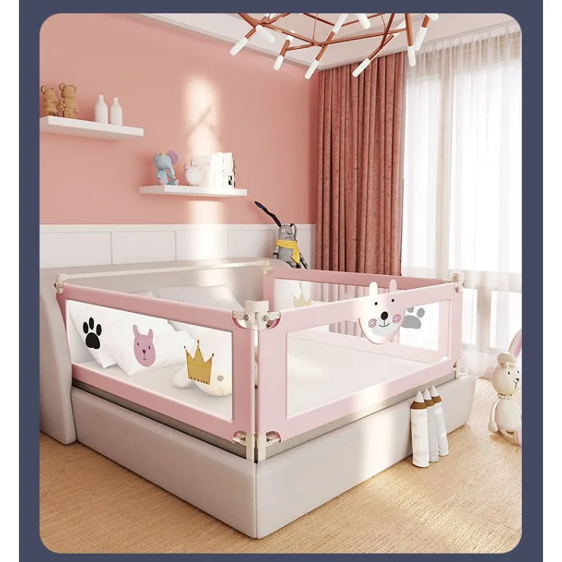 Detachable Vertical Lift Baby Crib Safety Fence Baby Activity Fence Bedding Anti Fall Bed Sideboard Barrier