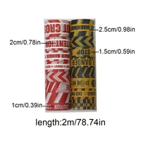 Warning Washi Tape Set,12/16Rolls Road Police Line Caution Tape for Scrapbooking,Journaling,DIY Crafts,Decorative Masking Tape 2