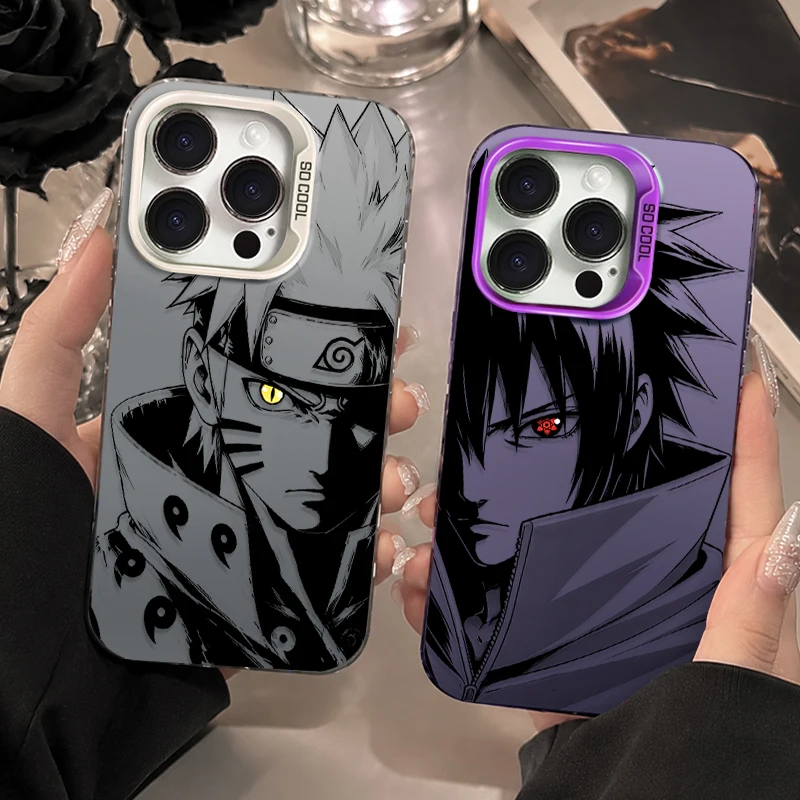 Naruto Anime-Themed Black & White Protective Phone Case