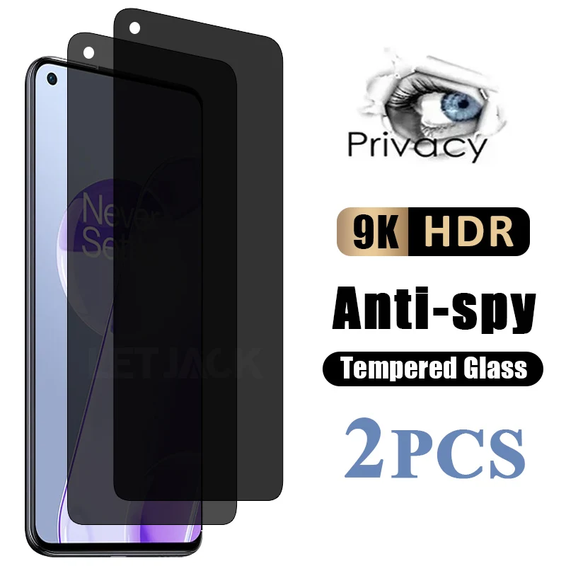 

2Pcs Anti-Spy Tempered Glass For Oneplus 9RT 9R 9 8T 7 7T 6 6T 10T 10R Ace 2V Screen Protectors Oneplus Nord 3 2 2T Privacy Film