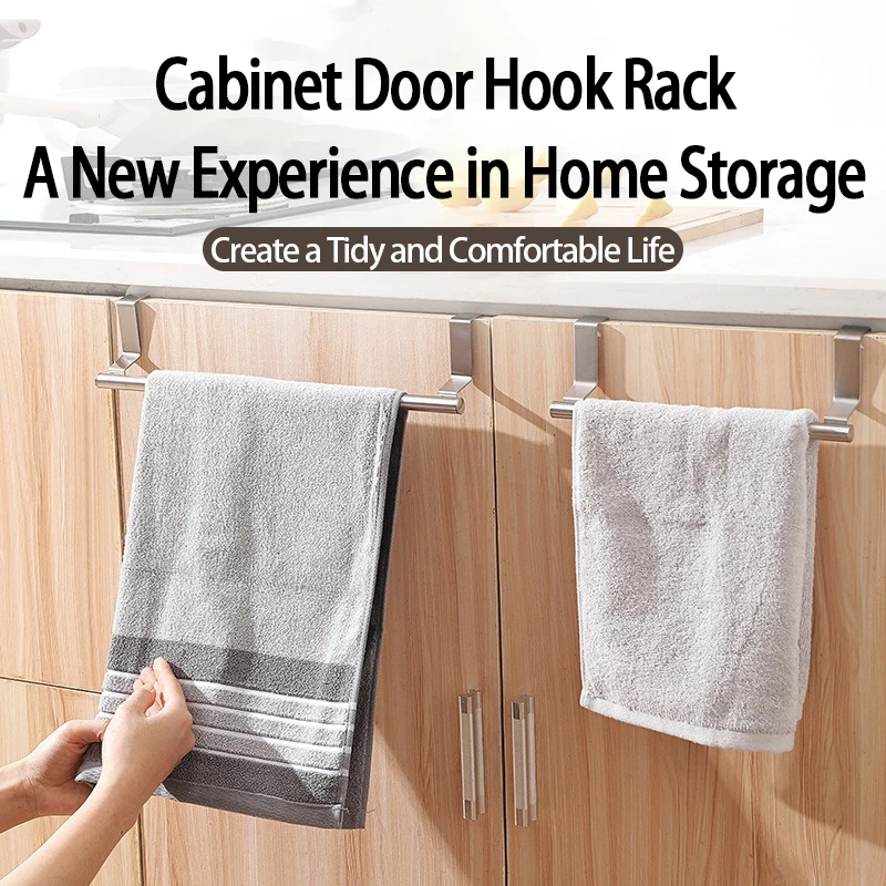 Stainless Steel Towel Rack Kitchen Towel Holder Sink Accessories Bathroom Towel Holder Under Sink Organizer SNJ004 4