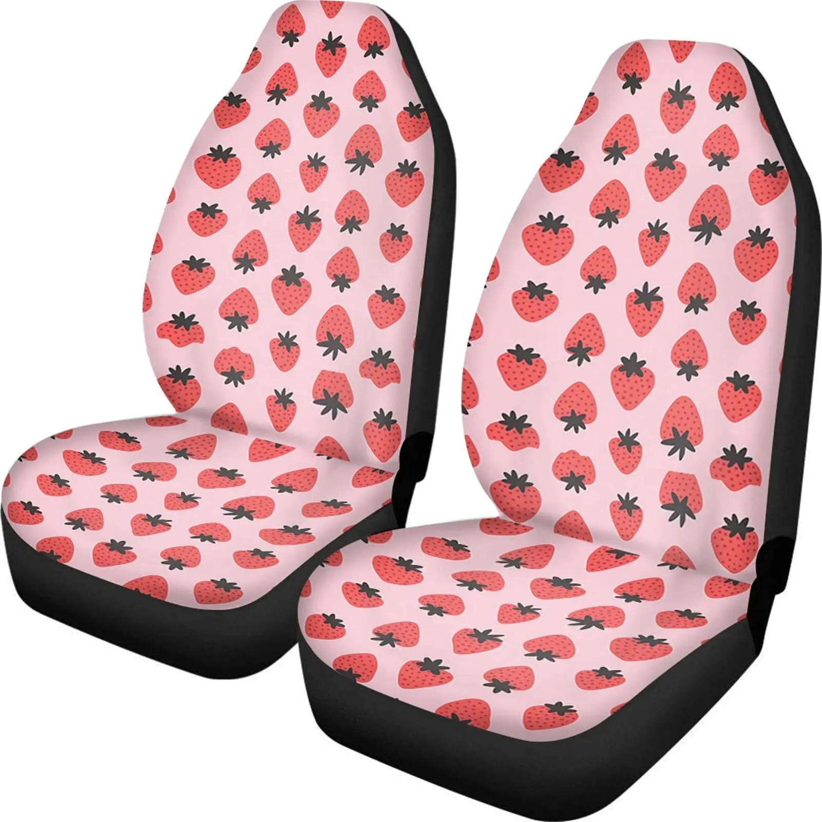 Strawberry Car Floor Mats, 1pc Pink Car Accessories for Girly Car